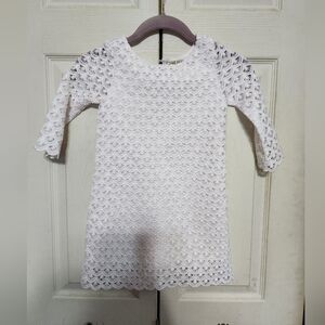 Elegant White Lace Kids Formal Dress